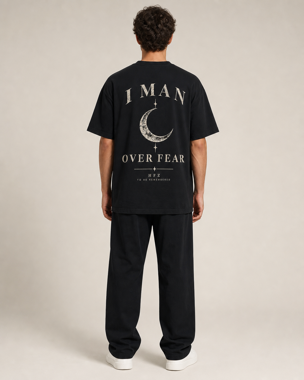 IMAN OVER FEAR Oversized Drop Shoulder T-Shirt