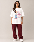 BE YOURSELF — Oversized Graphic Tee | White