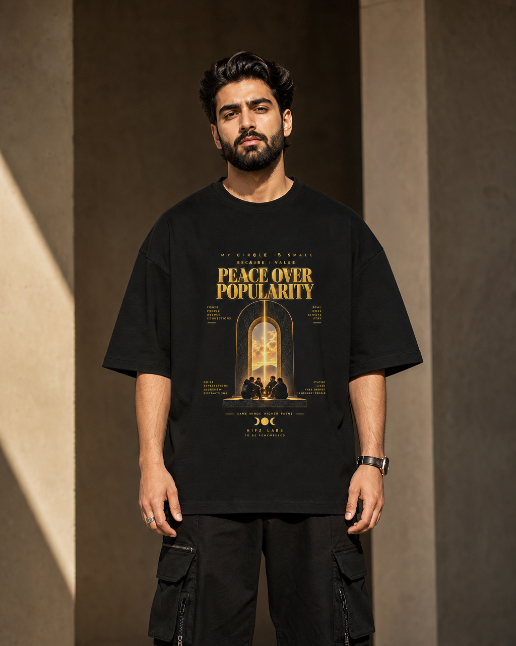 Circle of Peace | Oversized Graphic T-Shirt